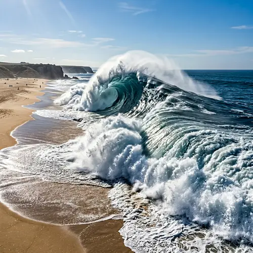 Ola Gigante | Powerful Giant Wave Crashing onto Shore