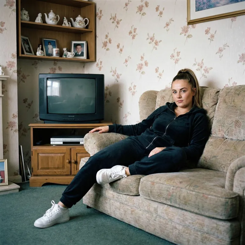 Confident British Woman in Casual Attire