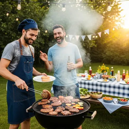 Men Enjoying BBQ: Tasty Grilling Tips