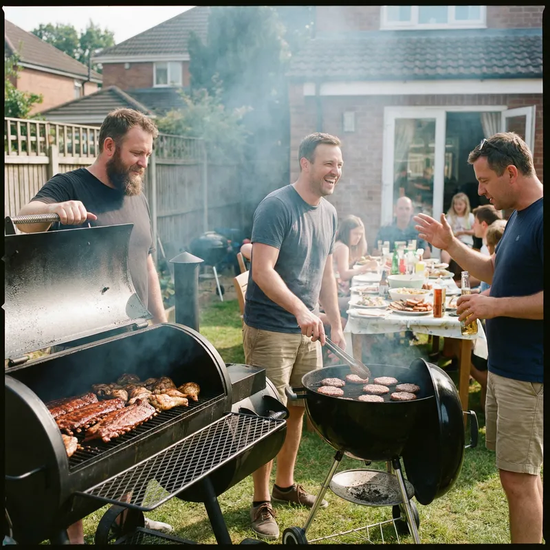 Men Enjoying BBQ: Tasty Grilling Tips