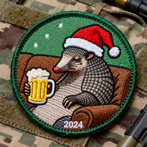 2024 Christmas Armadillo Patch - Military Style