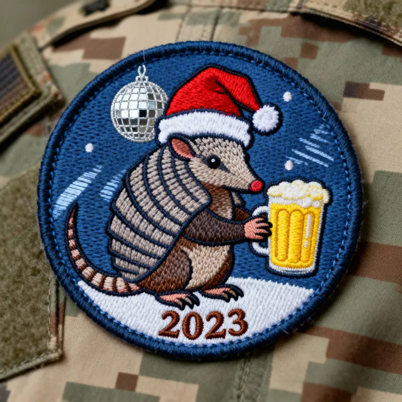 2023 Christmas Armadillo Patch - Military Style Design