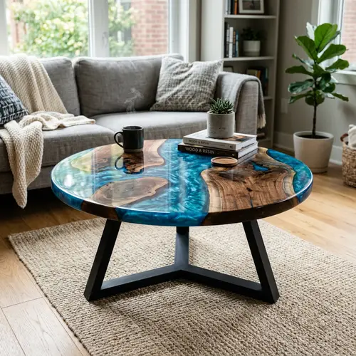 Stunning Round Epoxy Coffee Table Designs