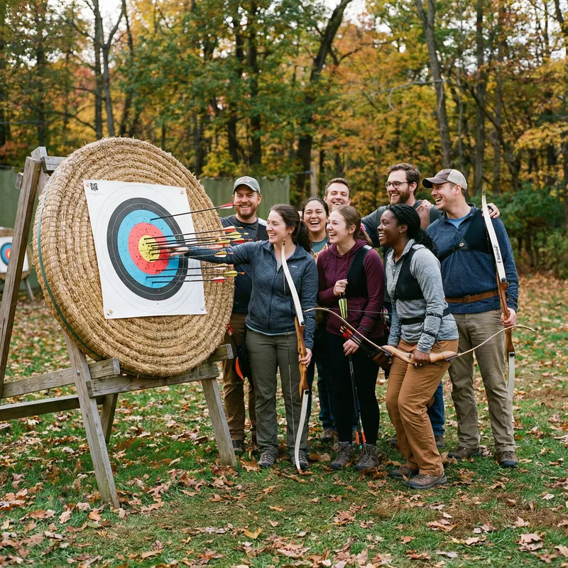 Target Board and Group of People