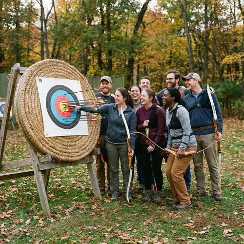 Target Board and Group of People