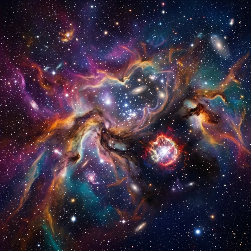 Spc, Galactic Abstract: Enigmatic Cosmic Artistry