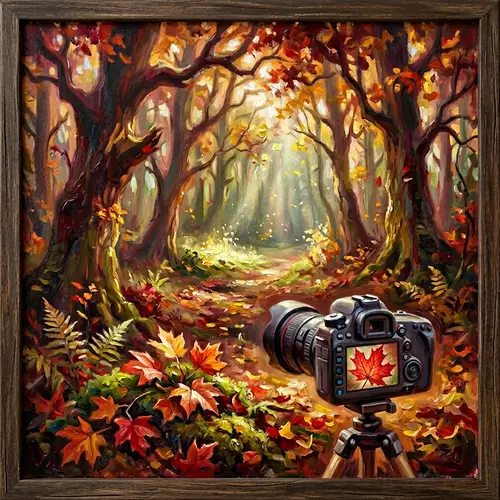 Mystical Autumn Forest Painting | Natural Landscape Art