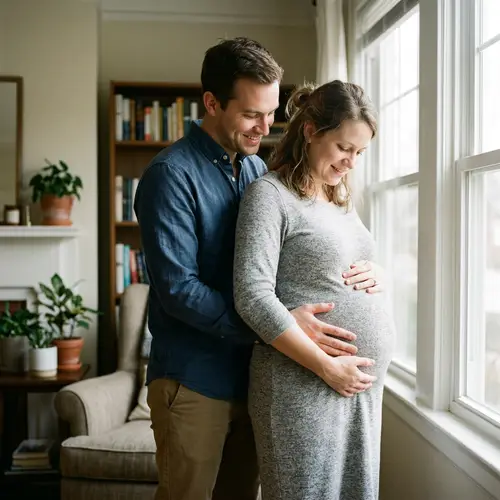 Expecting Joy: Couple Embracing Pregnancy