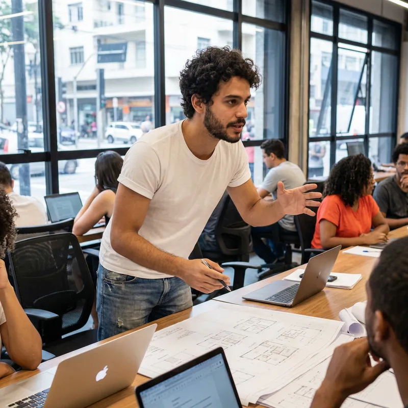 Professional Brazilian Man Engaged in Work