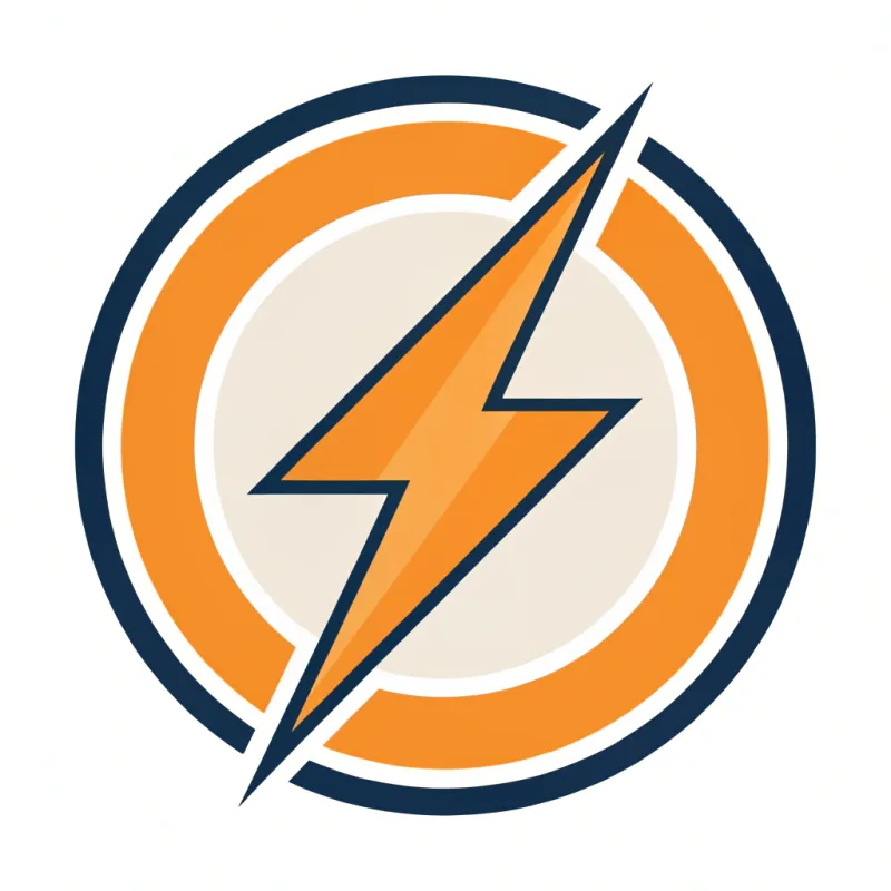 Orange Lightning Logo Design - Company Branding