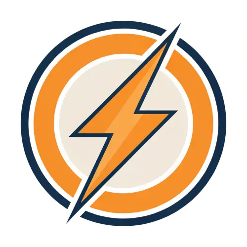 Orange Lightning Logo Design - Company Branding