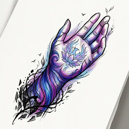 Symbolic Tattoo of Trauma and Healing Journey