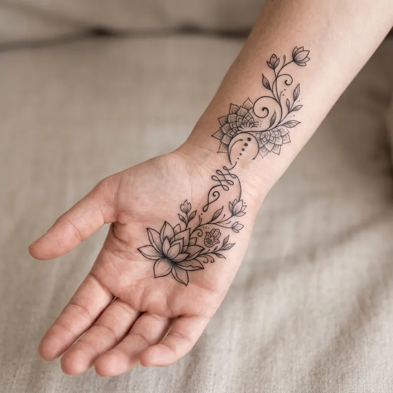 Simple Spiritual Tattoo for Growth Inspiration