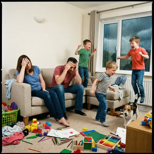 Desperate Parents: Kids Stuck Indoors in the Rain