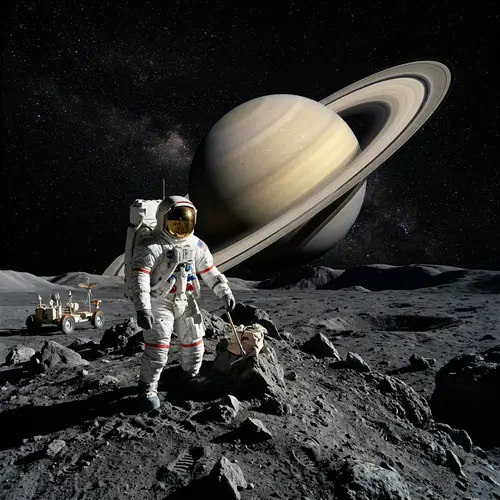 Lunar Rocks and Astronauts: Space View Art