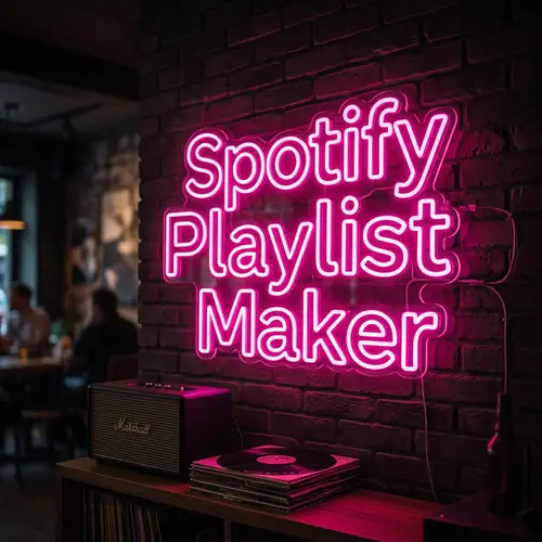Pink Spotify Playlist Maker Neon Sign