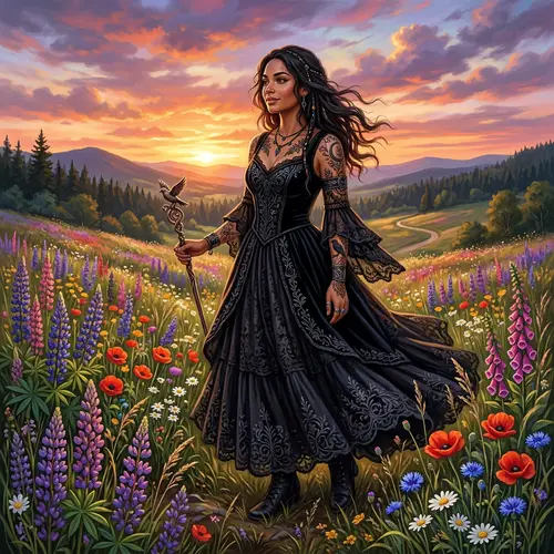 Gothic Beauty in Stunning Sunset Setting