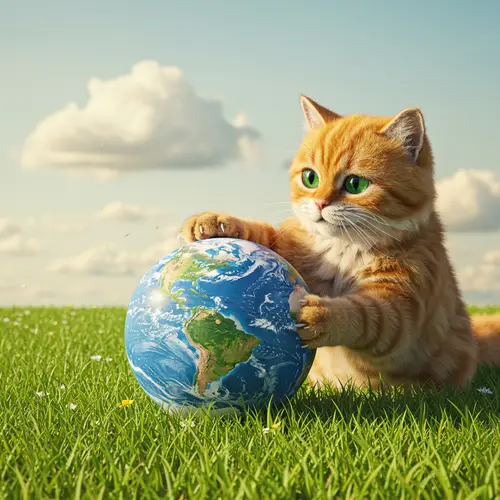 A Cat Rolling the World: A Whimsical Adventure