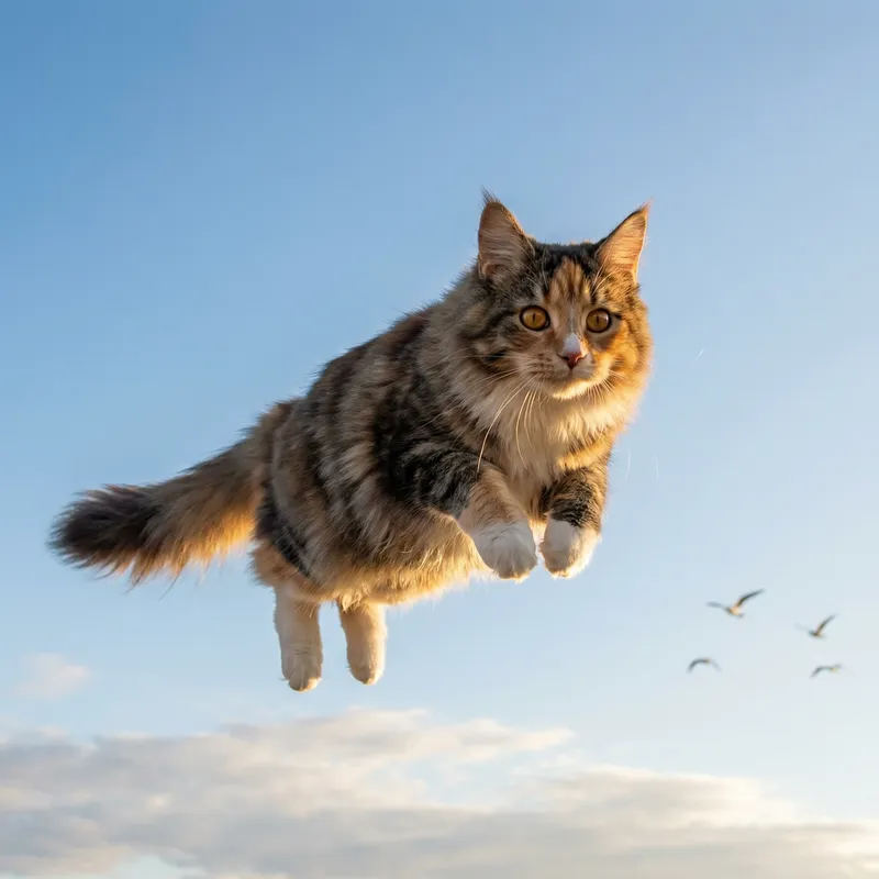 Enchanting Flying Cat | Discover the Skies