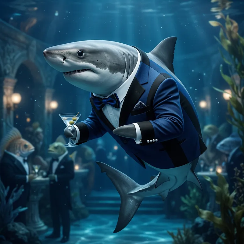 Elegant and Stylish Black and Blue Shark Suit Elegant and Stylish Black and Blue Shark Suit