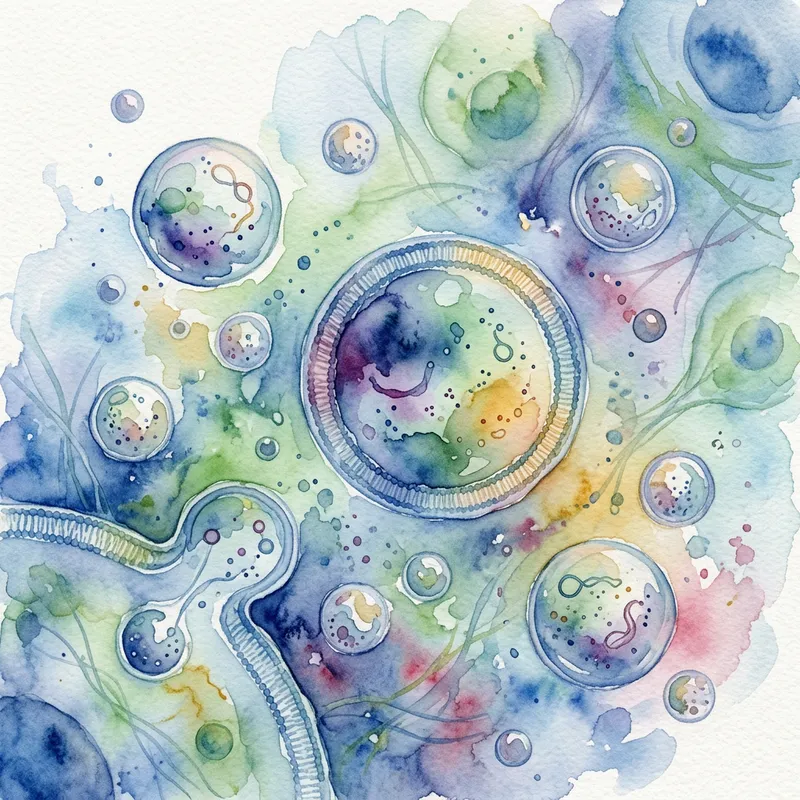Watercolor Representation of Extracellular Vesicles Watercolor Representation of Extracellular Vesicles