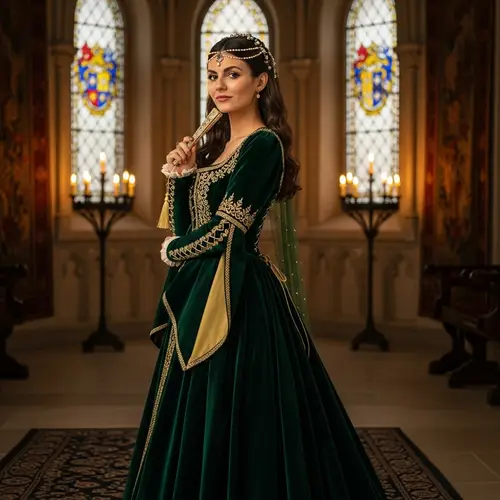 Victoria Justice in Medieval Styled Dress