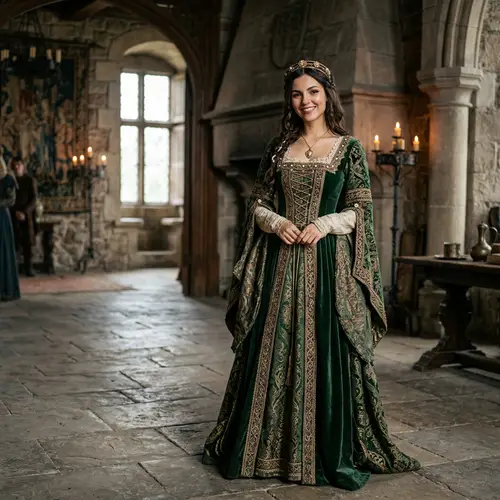 Victoria Justice in Medieval Styled Dress