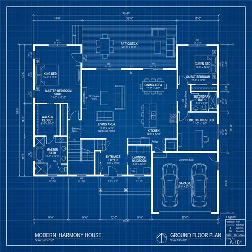 Modern House Blueprint Design Overview