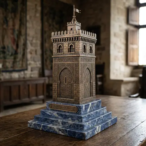 12th Century Castle Tower Trophy Design in Bronze