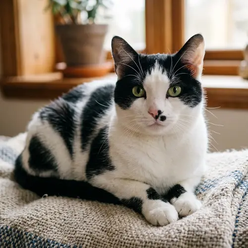Cute Black and White Cow Pattern Cat