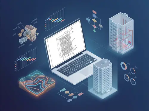 Technical Illustration of Building and Engineering Models