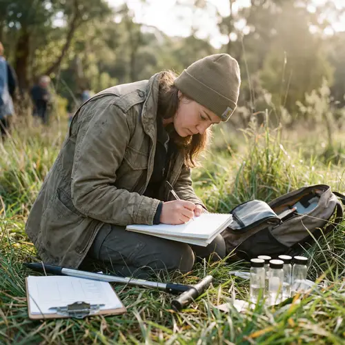 Passionate Student Collecting Scientific Data
