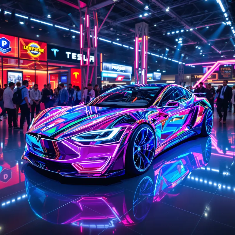 Surreal Tesla Art: Political Figure Inspired Design