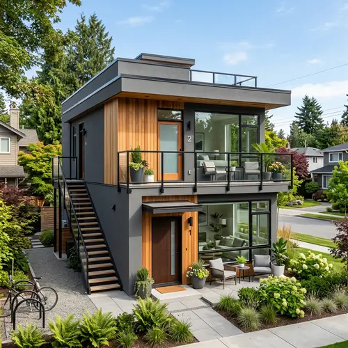 Contemporary 1-Bedroom House with 2 Apartments