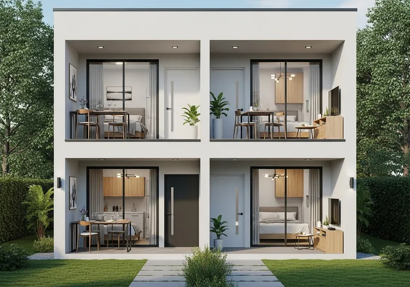 Contemporary 1-Bedroom House with 2 Apartments