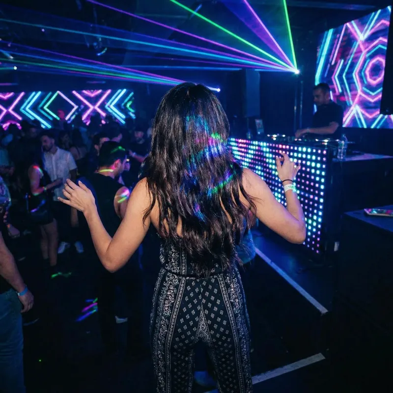Beautiful Woman Dancing in Techno Club | Nightlife Vibes Beautiful Woman Dancing in Techno Club | Nightlife Vibes