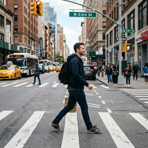 Man Crossing Street