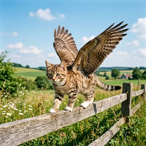 Gato con Alas: The Majestic Winged Cat