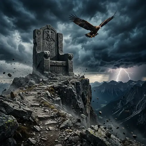 Symbol of Power: Stone Throne at Cliff Peak