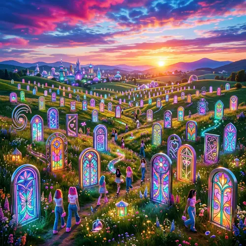 Modern Fantasy Windows 2000s Y2K Colorful Background