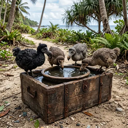 Dodo Birds on a Chest: Unique Home Decor