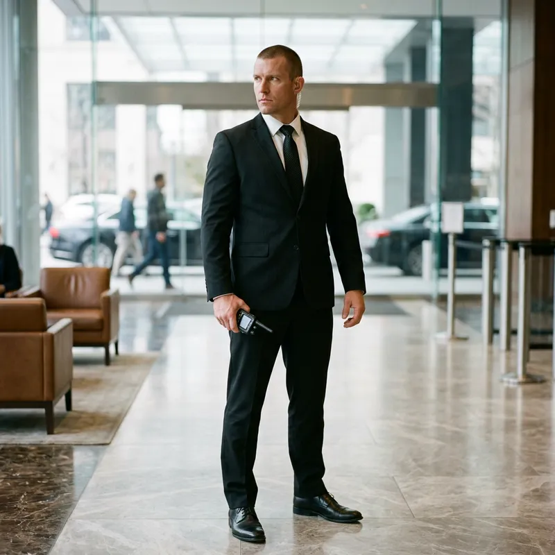 Tall & Athletic Bodyguard in Sharp Black Suit | Security Expert Tall & Athletic Bodyguard in Sharp Black Suit | Security Expert