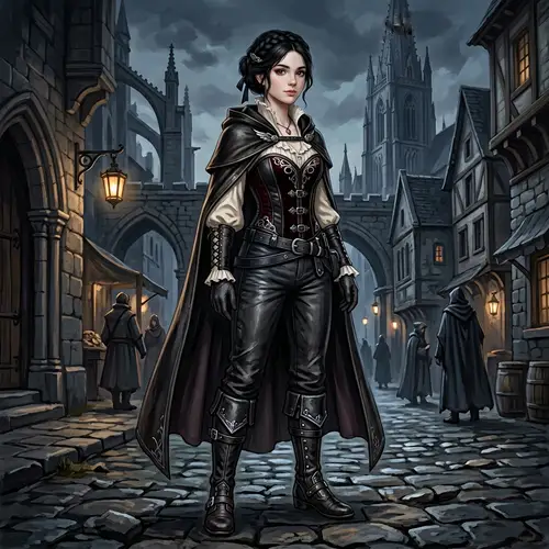 Gothic-Victorian Dhampir Vampire Hunter | High Fantasy Art