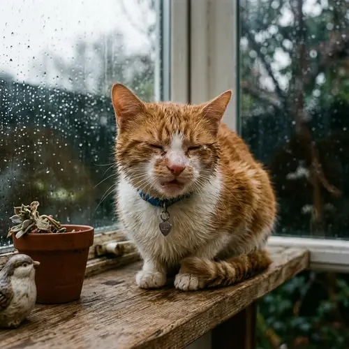 Crying Cat - Adorable Feline in Tears