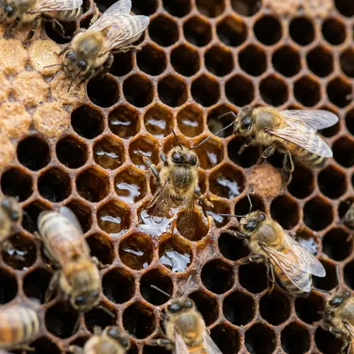 Buzzing Beauty: Macro Photography of a Beehive