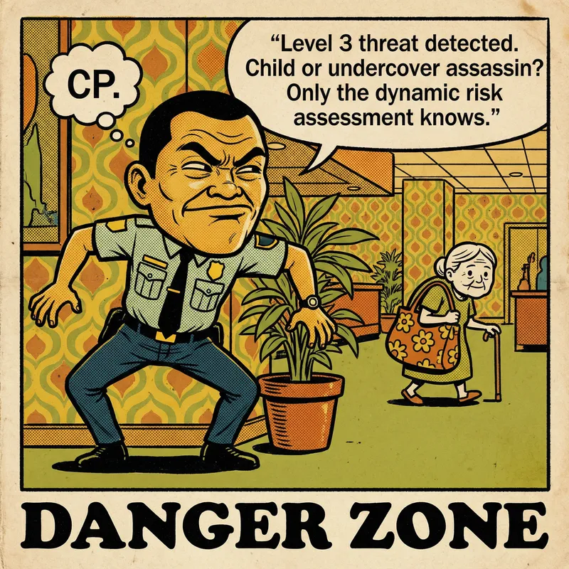 Witty Comic Strip: Level 3 Threat Humor