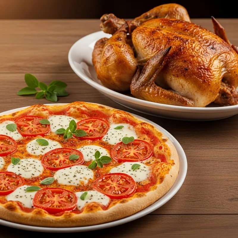 Delicious Pizza and Chicken Combos