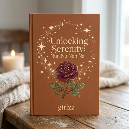 Unlocking Serenity: Nun Nu Nan Na - Book Cover with Rose and Stars