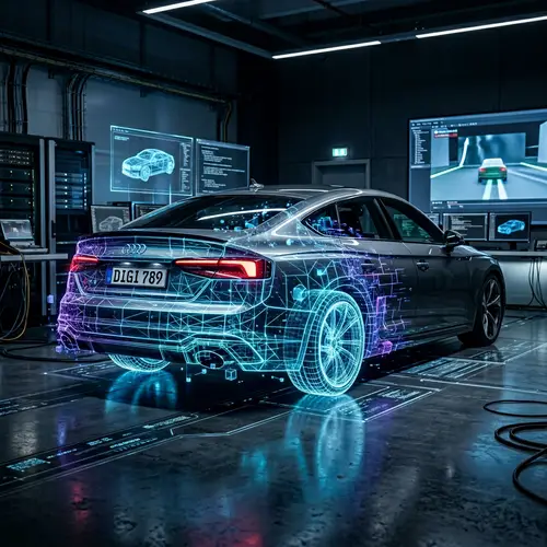 Digital Transformation of Car: Lines and Cubes at the Back