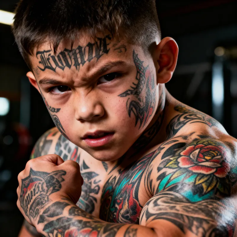 Incredible Young Tattooed Bodybuilder Strength